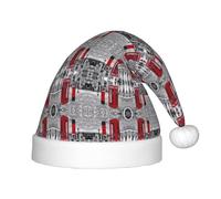 BLWSLC Cabina telefónica roja de Londres (1) sombrero de Navidad impreso para niños, sombrero decorativo, suministros de fiesta adecuados para actuaciones escénicas, Navidad