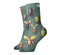 BLWSLC Calcetines con estampado Atlas de insectos, calcetines deportivos e informales para correr, adecuados para el hogar o actividades al aire libre