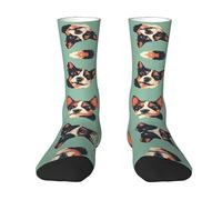 BLWSLC Calcetines de media pantorrilla con estampado de avatares de animales, transpirables, adecuados para el uso diario y deportes, color blanco, Blanco, talla única
