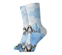 BLWSLC Calcetines deportivos elegantes con estampado de pingüino Antártida Ice de 12 pulgadas, calcetines cálidos para todas las estaciones, suaves y cómodos, adecuados para el hogar y la oficina