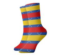 BLWSLC Calcetines estampados de la bandera de Venezuela, calcetines deportivos e informales para correr, adecuados para el hogar o actividades al aire libre
