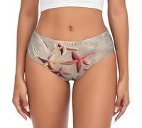 BLWSLC Calzoncillos de talle bajo para mujer, diseño de estrellas de mar, ropa interior básica para todas las estaciones, tallas XS-4XL, Negro, 4XL