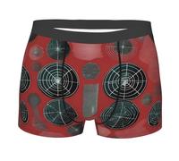 BLWSLC Calzoncillos tipo bóxer con estampado de armas biológicas para hombre, perfectos para gimnasio, deportes y uso diario, contorno elástico 3D, NEGRO, X-Large-3X-Large