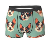 BLWSLC Calzoncillos tipo bóxer con estampado de avatares de animales para hombre, suaves y elásticos, perfectos para el hogar, uso casual y deportes, Negro, Medium