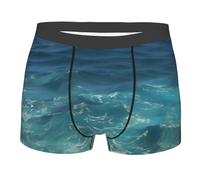 BLWSLC Calzoncillos tipo bóxer con estampado The Deep Ocean, perfectos para gimnasio, deportes y uso diario, contorno elástico 3D, NEGRO, XX-Large-3X-Large