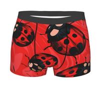 BLWSLC Calzoncillos tipo bóxer estampados de la belleza del escarabajo para hombre, arte de doble cara, Negro, Medium-3X-Large