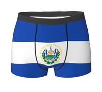 BLWSLC Calzoncillos tipo bóxer para hombre con estampado de El Salvador, leggings elásticos, Negro, Small