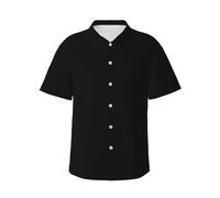 BLWSLC Camisa hawaiana con estampado "Happy Fathers Day to The Best Dad" para hombre, perfecta para fiestas en la playa y looks casuales de vacaciones, Negro, XXL