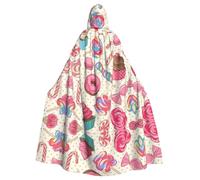 BLWSLC Capa colorida con capucha para disfraz de escenario de adultos, sin cremallera, adecuada para bailes de máscaras, cosplay