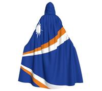 BLWSLC Capa con capucha de Halloween para adultos, con la bandera de las Islas Marshall, adecuada para disfraz de fiesta de vacaciones