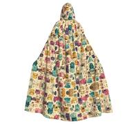 BLWSLC Capa con capucha de monstruos de dibujos animados para adultos, adecuada para fiestas temáticas de cosplay