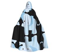 BLWSLC Capa con capucha estampada de elefante para bebé, disfraz de escenario para adultos, sin cremallera, adecuada para bailes de máscaras y cosplay