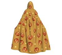 BLWSLC Capa con capucha estampada de pan mantequilla, capa decorativa larga, adecuada para cosplay, actuaciones escénicas o fiestas de vacaciones.