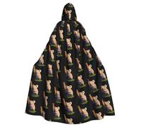 BLWSLC Capa con capucha estampada Koala in the Sun, estilo largo, adecuada para cosplay, actuaciones escénicas o fiestas de vacaciones.