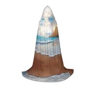 BLWSLC Capa con capucha para adolescentes, diseño de Water Rush to Tropical Beach, 3 tallas M, perfecta para fiestas de vacaciones y actuaciones escénicas