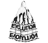 BLWSLC Capa con capucha para adultos con estampado de evolución de culturismo, disfraz de escenario, fiesta de vacaciones y disfraz de cosplay