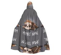 BLWSLC Capa con capucha para adultos de Halloween con estampado de animales de mi sprirt adecuada para fiestas festivas y cosplay