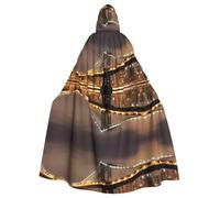 BLWSLC Capa con capucha para adultos de Halloween del puente de Manhattan de Nueva York, capa con capucha festiva, adecuada para fiestas festivas y cosplay