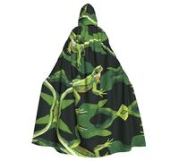 BLWSLC Capa con capucha para adultos, diseño de cocodrilo, para Halloween, adecuada para cosplay y actuaciones escénicas