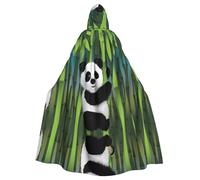 BLWSLC Capa con capucha para adultos, diseño de panda curioso, ideal para actuaciones escénicas y fiestas