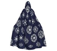 BLWSLC Capa con capucha para adultos, diseño de tótem de armas biológicas, capa de Halloween adecuada para cosplay y actuaciones escénicas