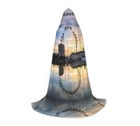 BLWSLC Capa con capucha para cosplay, disfraz y fiesta de vacaciones con estampado de ojos de Londres