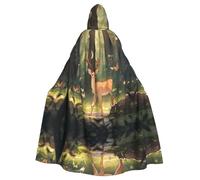 BLWSLC Capa festiva con capucha estampada de Bambi para Halloween, adecuada para fiestas familiares de Halloween