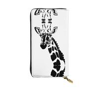 BLWSLC Cartera larga con cremallera estampada de jirafa en blanco y negro adecuada para viajes, trabajo y asistir a banquetes