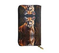BLWSLC Cartera larga con cremallera estampada de puma adecuada para viajes de trabajo y asistir a banquetes