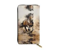 BLWSLC Cartera larga con cremallera estampada Western Horse adecuada para viajes y asistir a banquetes