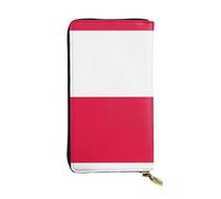 BLWSLC Cartera larga con cremallera impresa con bandera polaca adecuada para viajes y asistir a banquetes