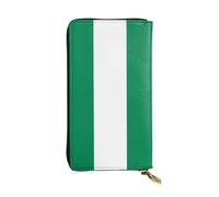 BLWSLC Cartera larga con cremallera impresa de la bandera de Nigeria adecuada para viajes, trabajo y asistir a banquetes
