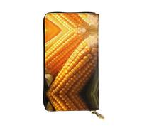 BLWSLC Cartera larga con cremallera impresa de maíz adecuada para viajes y asistir a banquetes