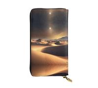 BLWSLC Cartera larga con cremallera impresa Sahara Desert adecuada para viajes y asistir a banquetes