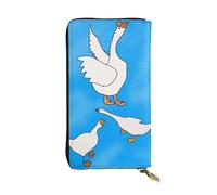 BLWSLC Cartera larga con cremallera impresa White Goose House adecuada para viajes, trabajo y asistir a banquetes