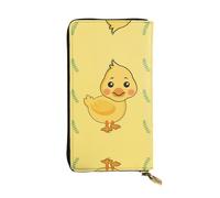 BLWSLC Cartera larga de pato de dibujos animados, cartera con cremallera, tarjetero, bolsa de almacenamiento portátil de monedas de viaje adecuada para viajes y uso diario