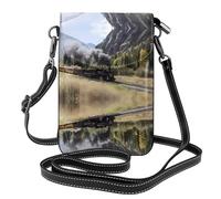 BLWSLC Cartera pequeña con estampado de tren de locomotora de vapor para teléfono móvil, bolsa cruzada para mujer, correa de hombro desmontable, adecuada para compras y viajes