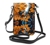 BLWSLC Cartera pequeña para teléfono móvil con diseño de hojas de otoño y ramas de árbol para mujer, correa de hombro desmontable, adecuada para compras y viajes