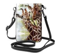 BLWSLC Cartera pequeña para teléfono móvil con estampado de jirafa de ciervo en acuarela, bolsa cruzada para mujer, correa de hombro desmontable, adecuada para compras y viajes