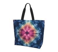 BLWSLC Colorida bolsa de mano con estampado de cola de fénix, bolsa de mano de gran capacidad para viajes, compras y vacaciones en la playa, Disolución de manchas, Talla única