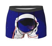 BLWSLC Cool Man in Outer Space - Calzoncillos tipo bóxer con estampado de galaxia, suaves, elásticos, transpirables, de secado rápido y absorben la humedad, Negro, XL