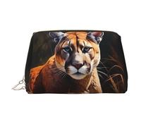BLWSLC Cougar - Neceser portátil con estampado de pumas, ideal para viajes y uso diario