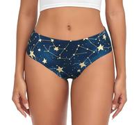 BLWSLC Deep Sky Star Chart - Calzoncillos para mujer, diseño sin costuras, talle bajo, talla XS a 4XL, se adapta a todos los tipos de cuerpo, Negro, S