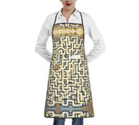 BLWSLC Delantal de cocina con diseño de mapa del tesoro del laberinto, delantal de cocina ajustable, adecuado para barbacoas, restaurantes, jardinería y floristería.