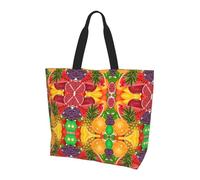 BLWSLC Divertido bolso de hombro con diseño de delfín mirando a ti, bolsa de viaje para compras diarias, playa y fitness, Piña de frutas frescas, Talla única