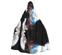 BLWSLC Dove Sun Art - Capa con capucha para adultos, disfraz de escenario, fiesta de vacaciones y disfraz de cosplay