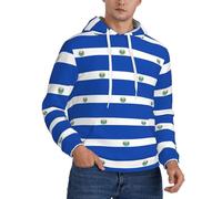 BLWSLC El Salvador - Sudadera con capucha para hombre, manga larga, perfecta para descansar, Negro, X-Large