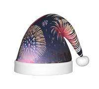 BLWSLC Espléndido sombrero de Navidad con estampado de fuegos artificiales para niños, adecuado para fiestas de Año Nuevo y uso de invierno al aire libre