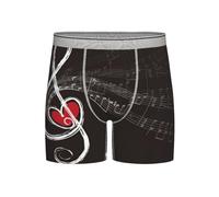 BLWSLC Estampados de amor y música agudos | Ropa interior extralarga de secado rápido y transpirable, disponible en tallas S-4XL, gris claro, XL