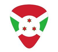 BLWSLC Flag of Burundi - Púas de guitarra para guitarristas acústicos, eléctricos y de banda, 12 púas en 3 grosores diferentes